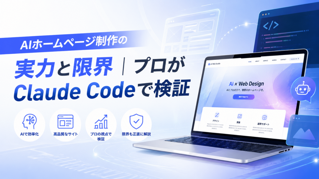 AIホームページ制作の実力と限界｜プロがClaude Codeで検証